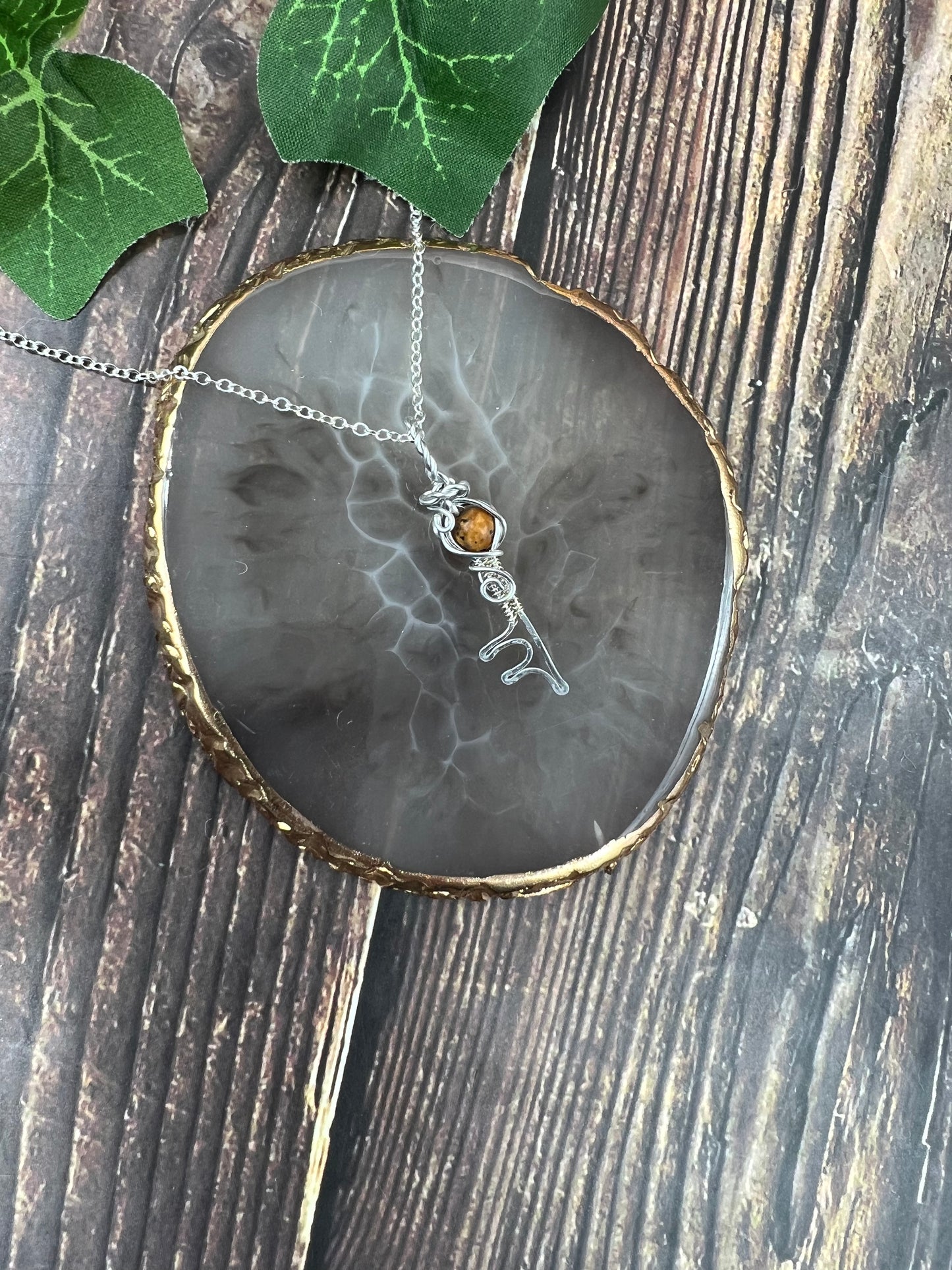 Key Necklace - Wire Wrapped Crystals