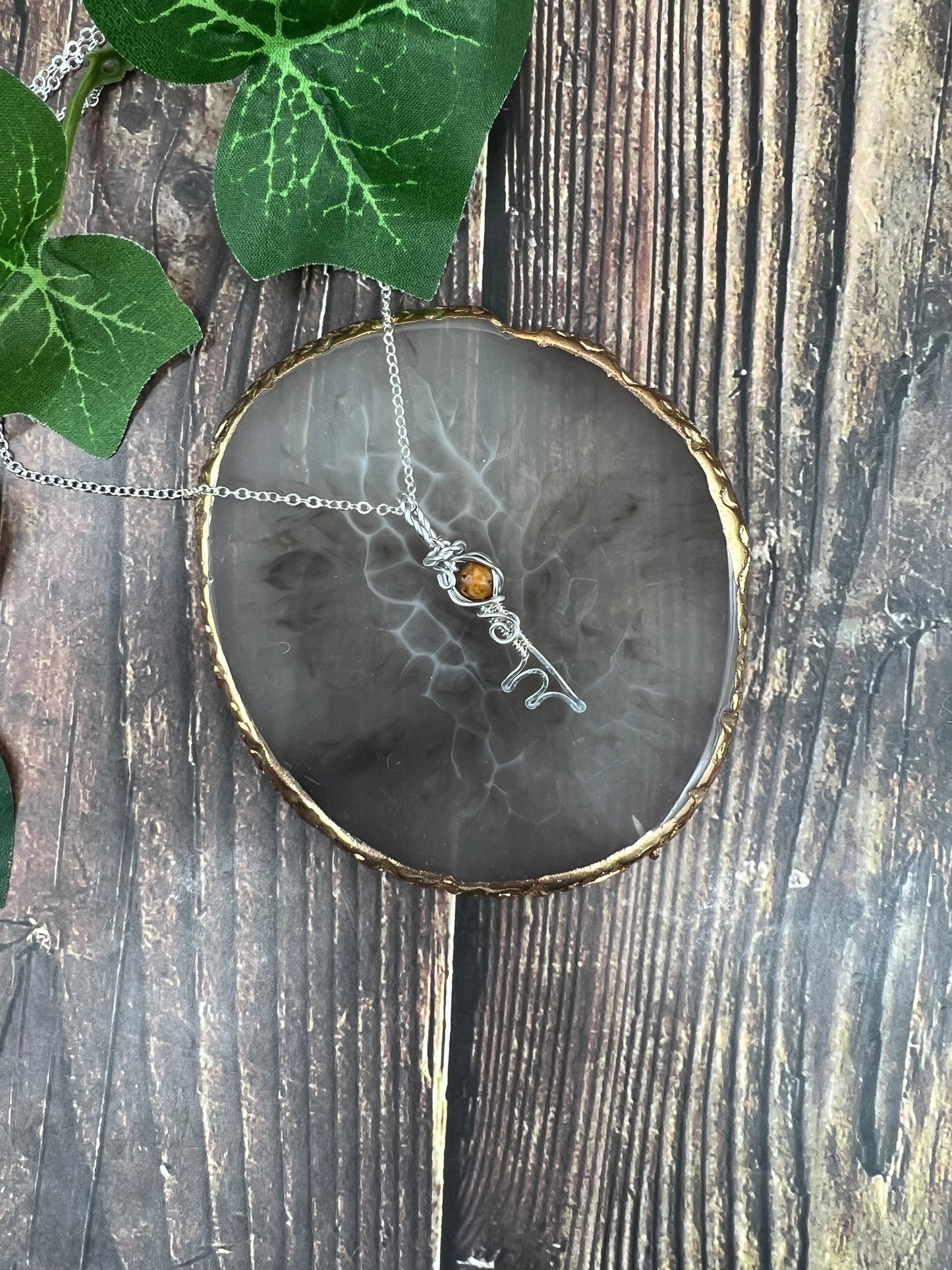 Key Necklace - Wire Wrapped Crystals