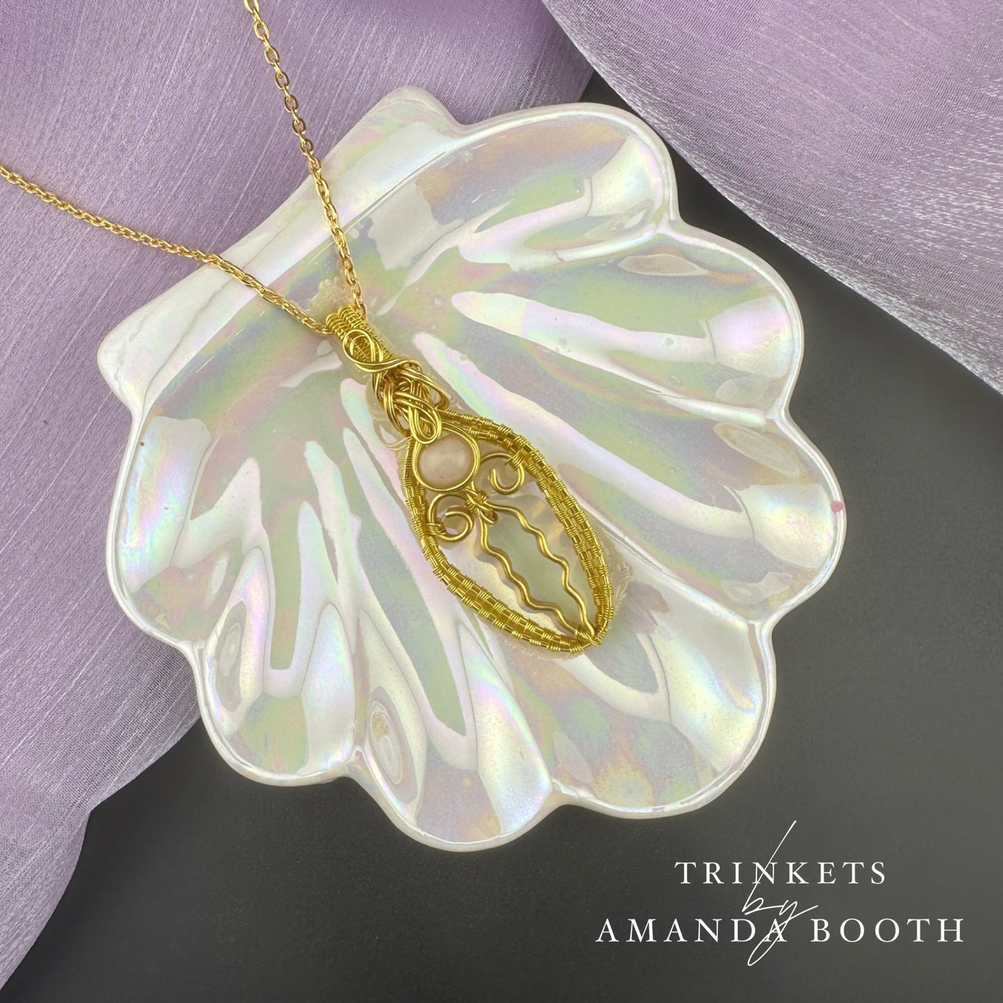 Custom Vulva Wire Wrapped Necklace