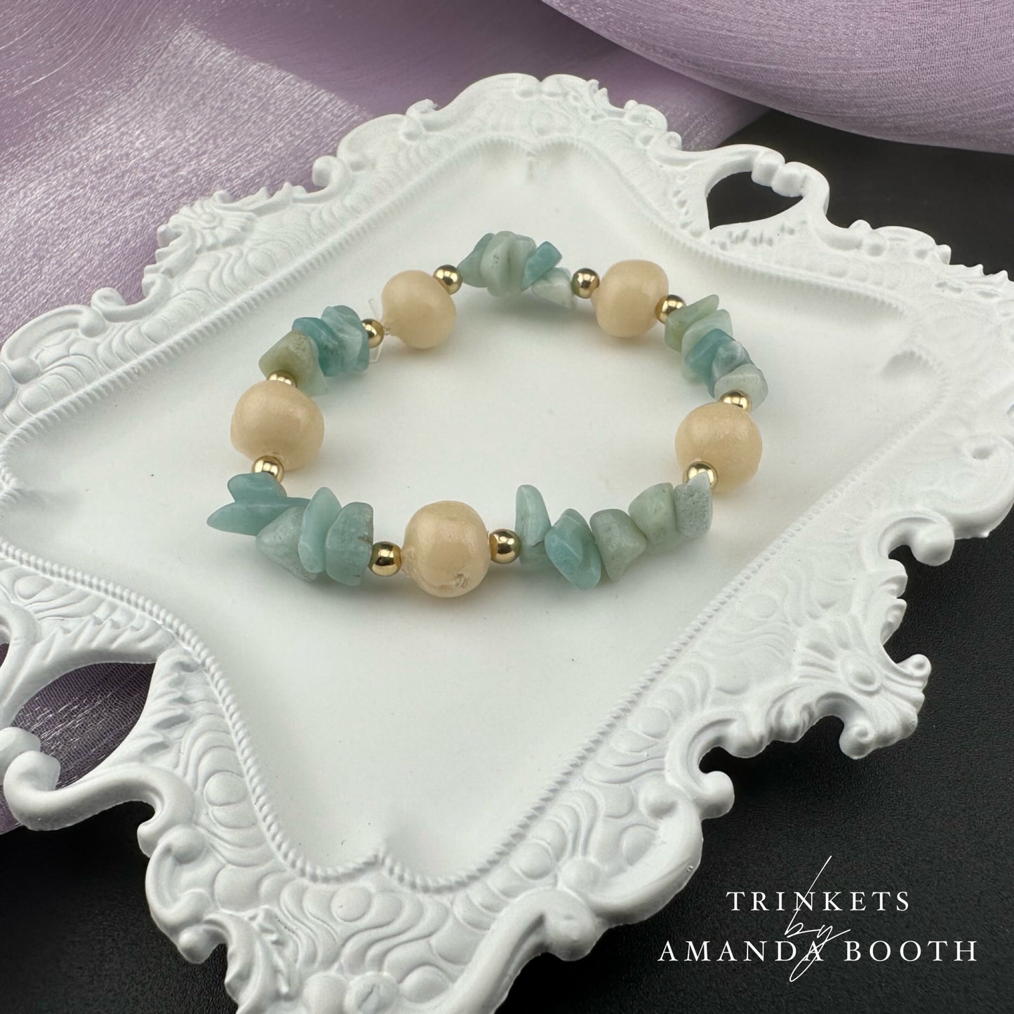 Custom Bracelet with Crystal Chip Accents