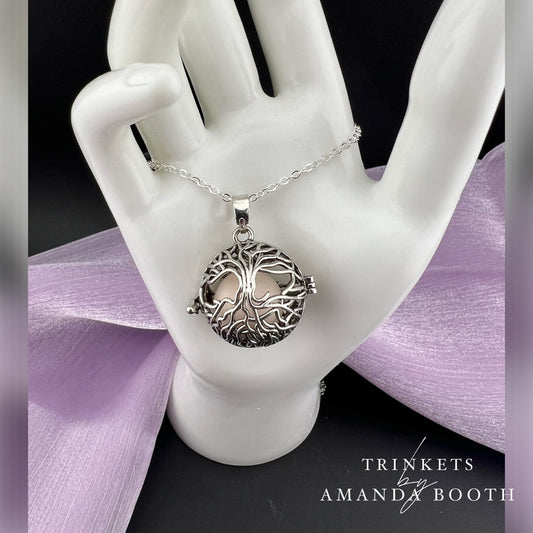 Tree of Life Cage Necklace with Custom Bead