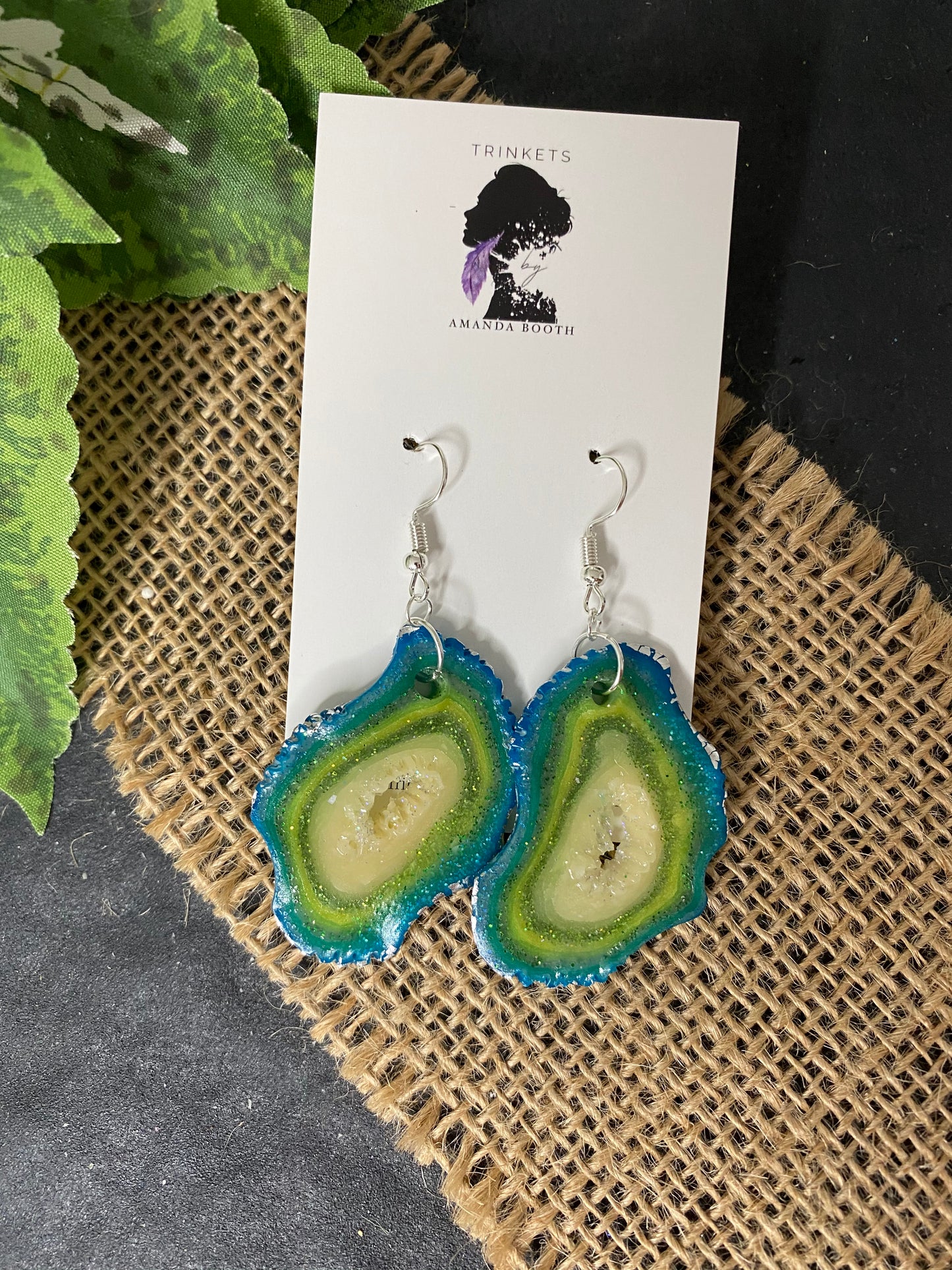 Lime/Turq Faux Geode Collection