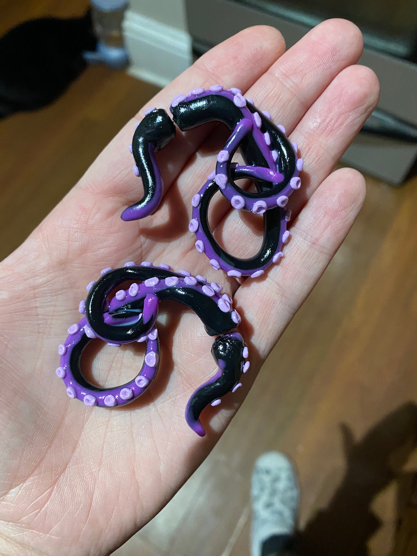Ursula Tentacle Earrings (Faux or Real Stretchers available)