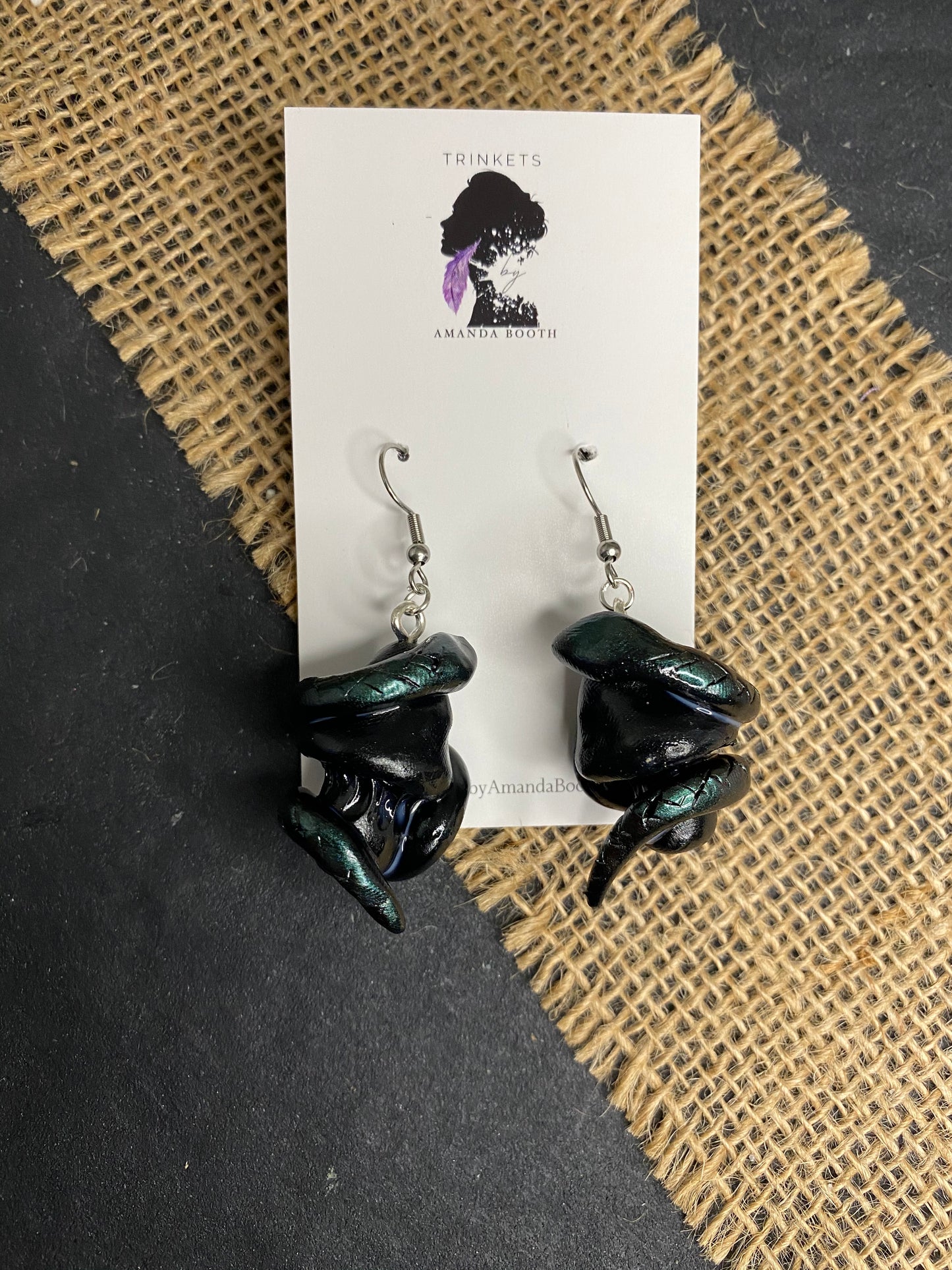 Poison Snake Mushroom Earrings