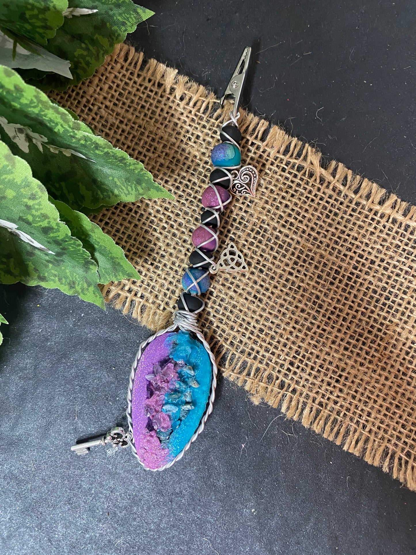 Amethyst/Apatite Roach Clip