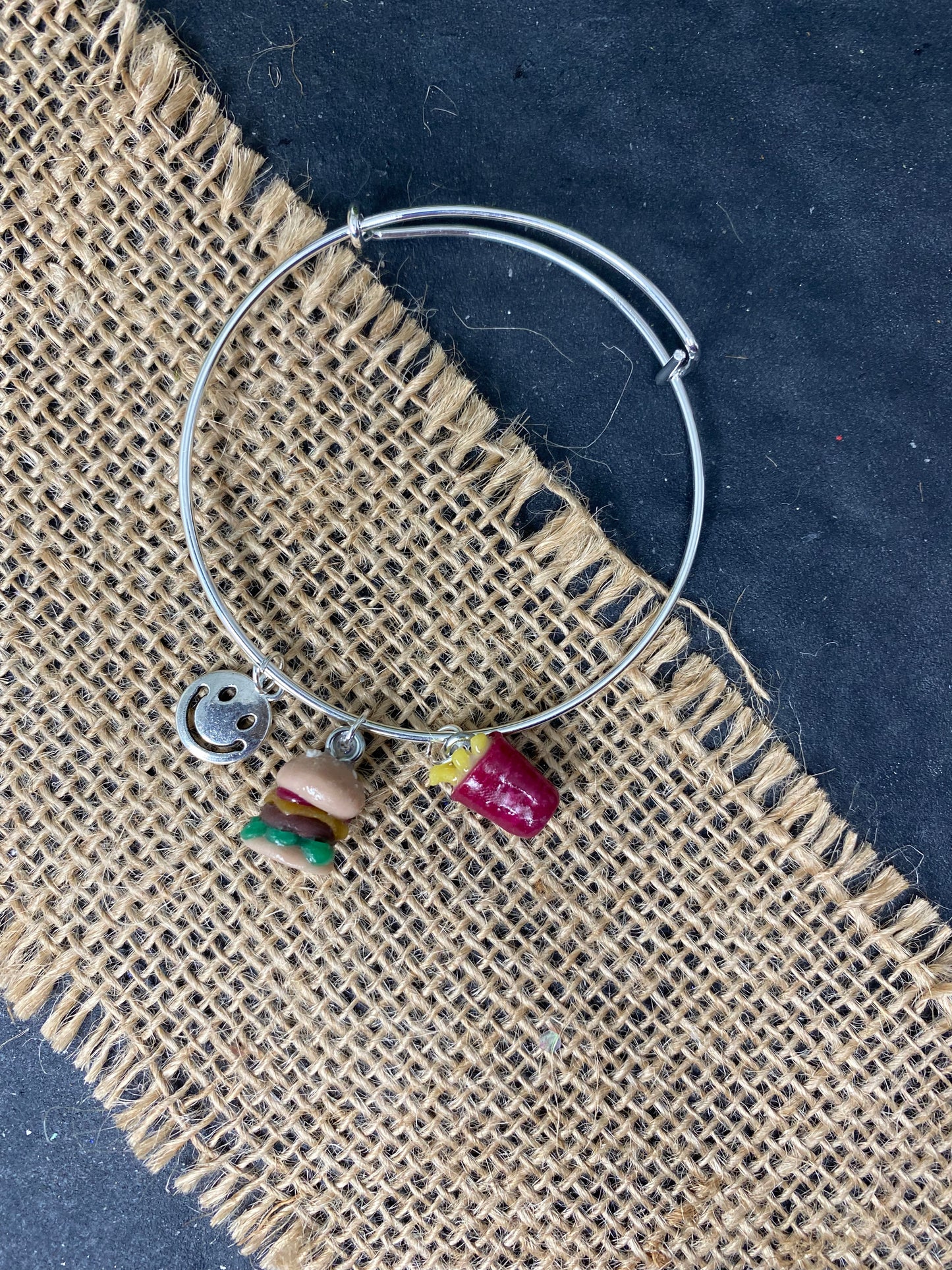 Burger & Fries Charm Bracelet