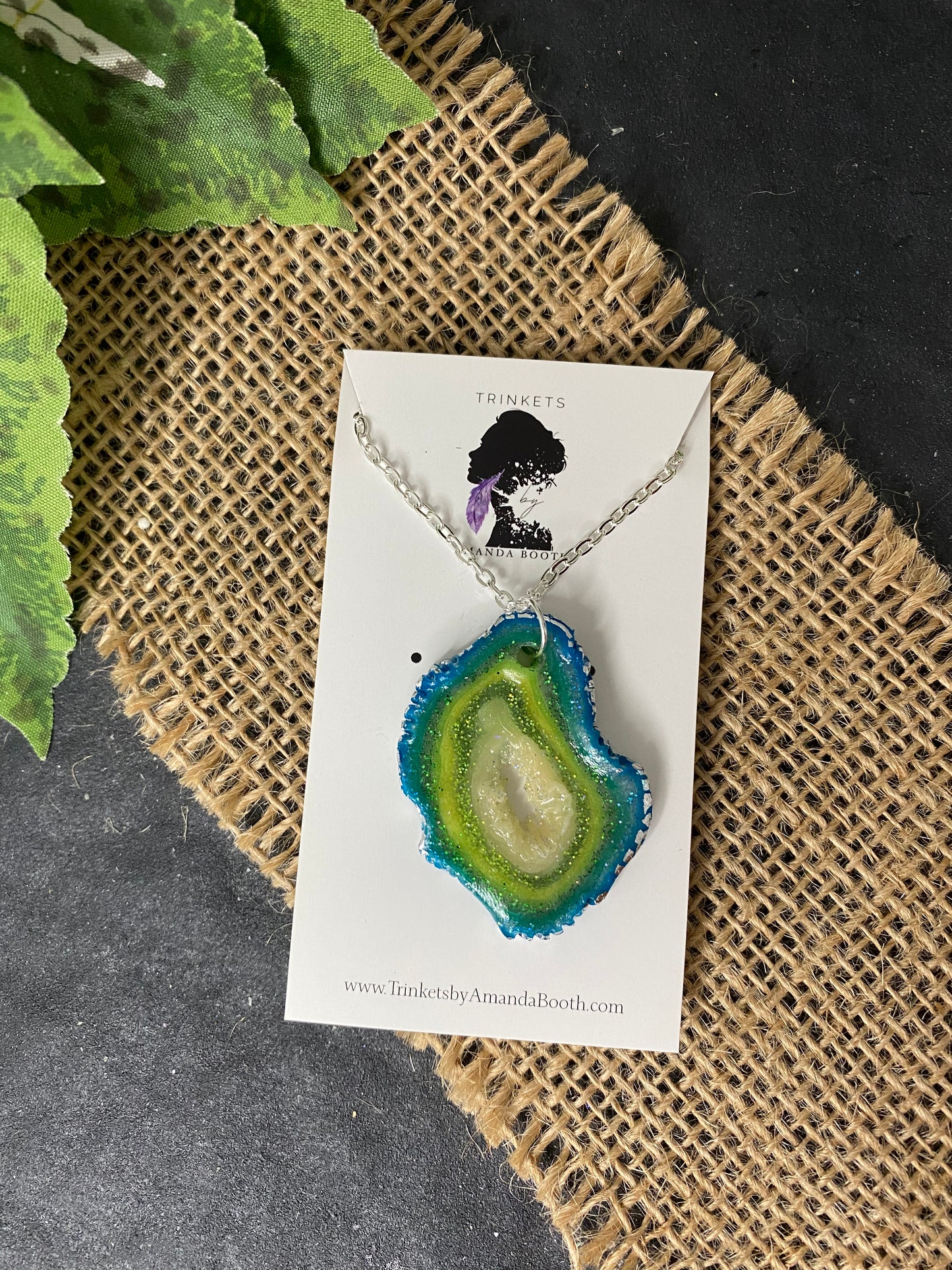 Lime/Turq Faux Geode Collection