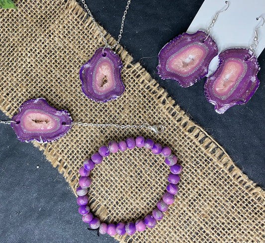 Purple Faux Geode Collection