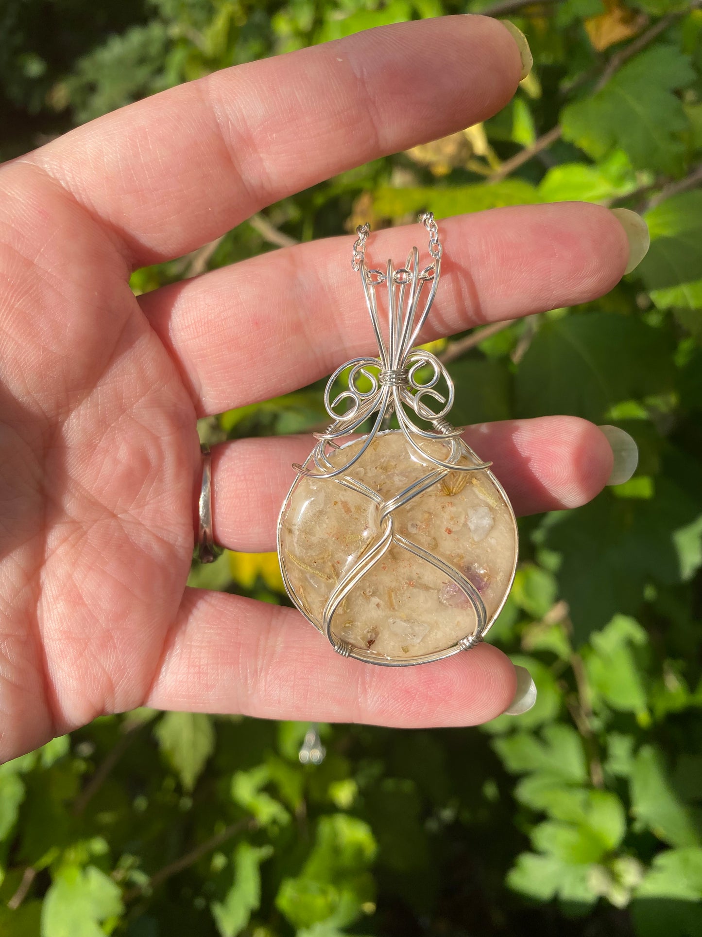 Calming & Tranquility - for Stress, Anxiety and Depression Pendant with Chain