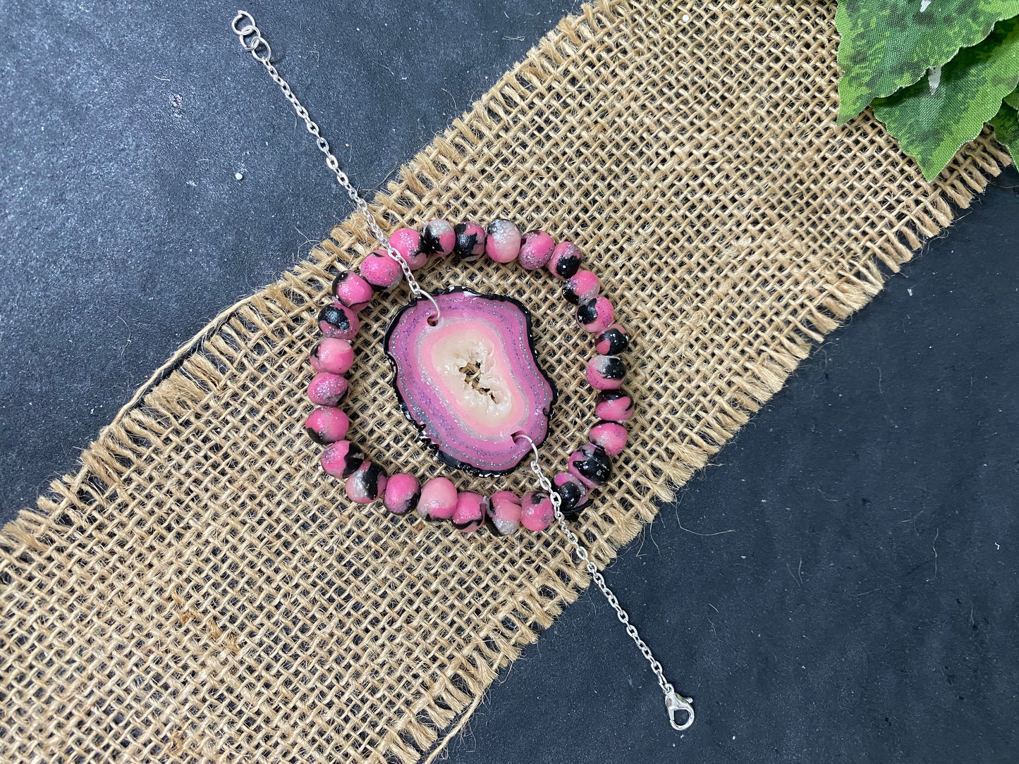 Pink Faux Geode Collection