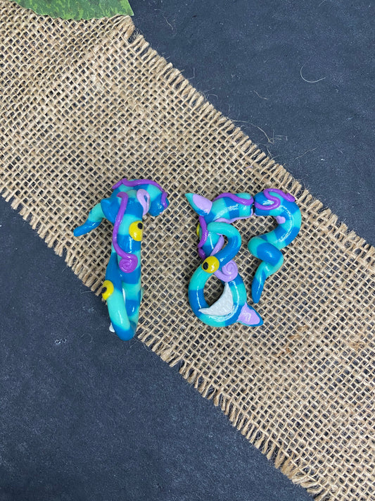 Cheshire Cat Earrings (Faux or Real Stretchers Available)