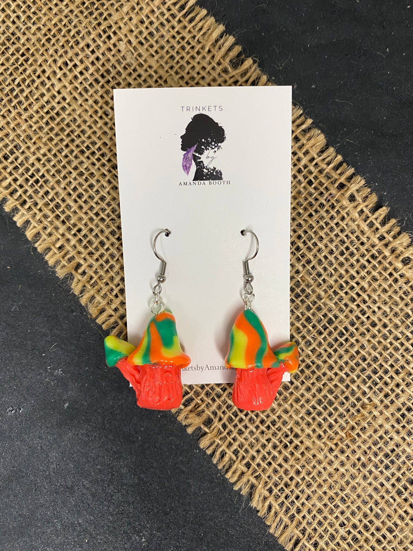 Psychedelic Mushroom Earrings