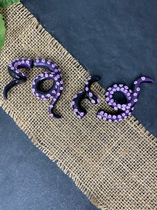 Ursula Tentacle Earrings (Faux or Real Stretchers available)