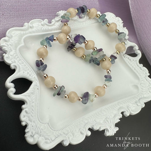 Custom Bracelet with Crystal Chip Accents