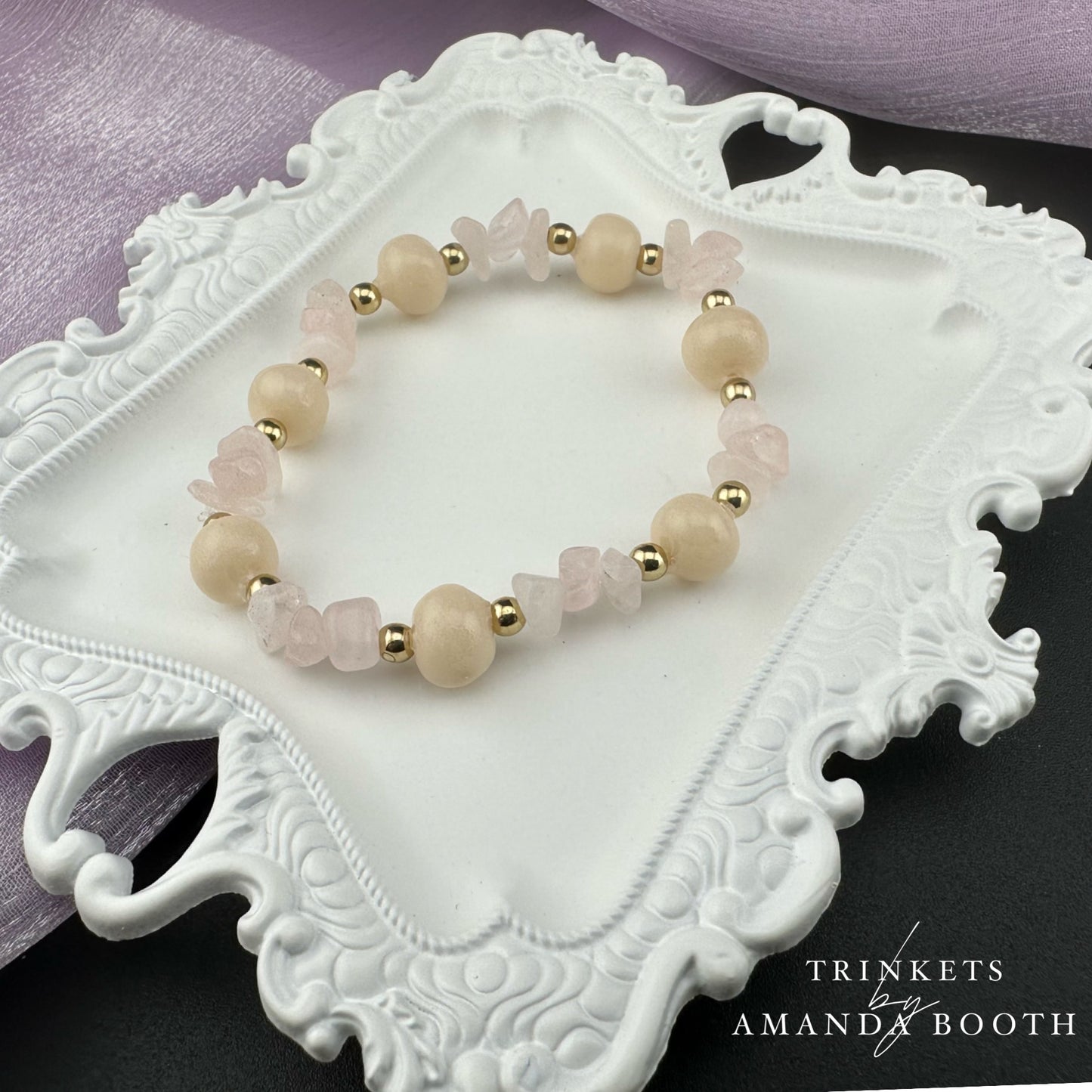 Custom Bracelet with Crystal Chip Accents
