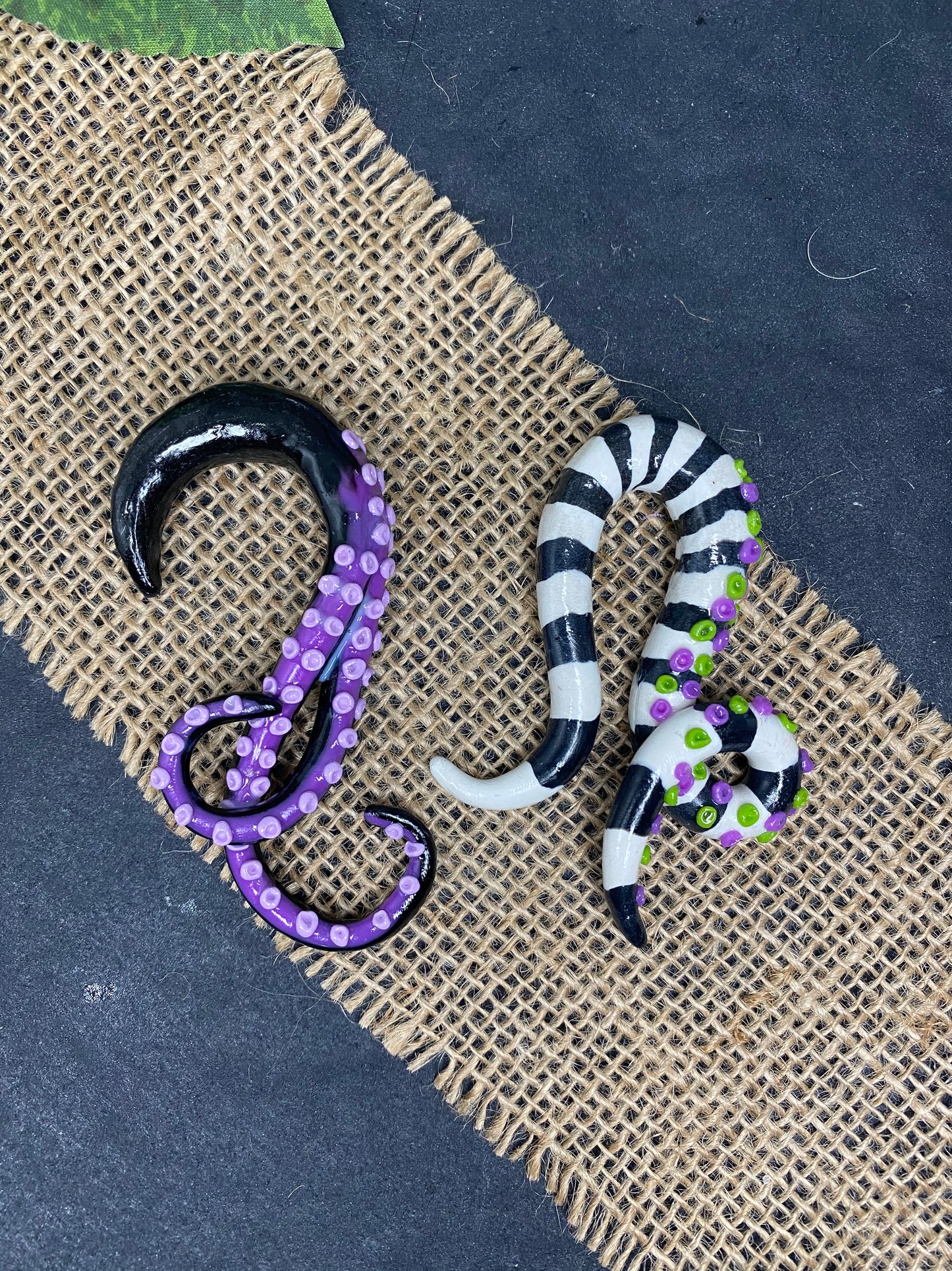 Ursula Tentacle Earrings (Faux or Real Stretchers available)