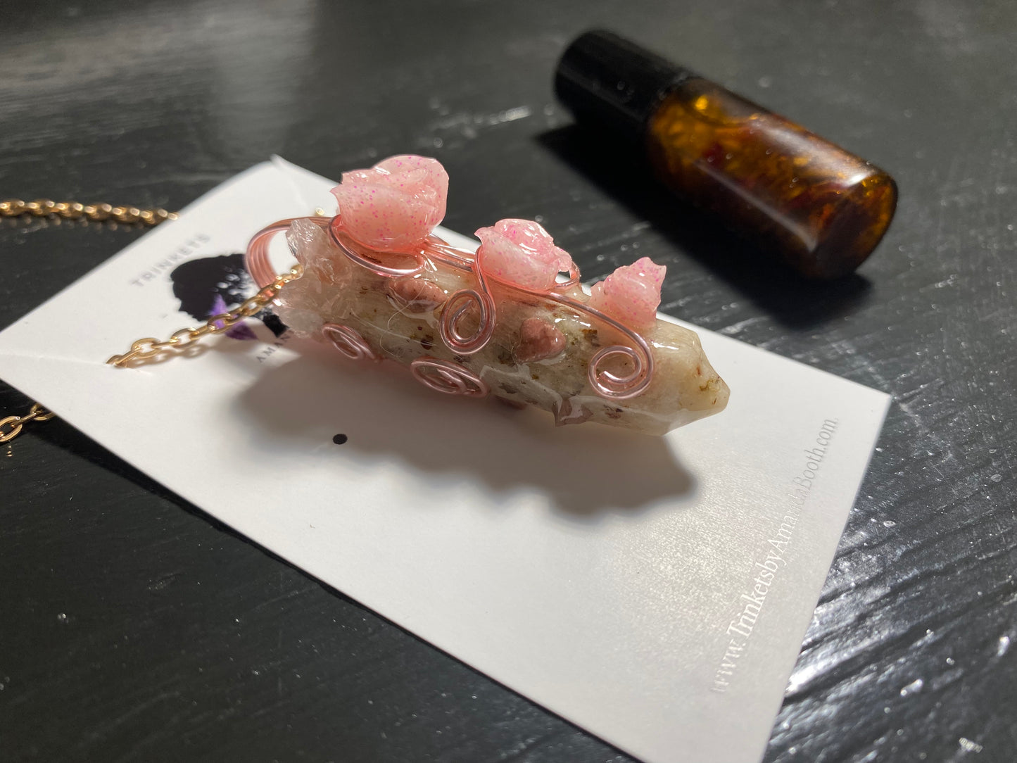 Self Love and Worth Intention Necklace with Free Oil