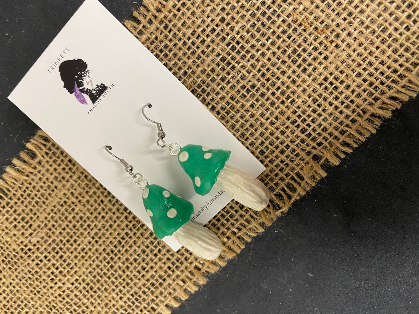 Green Thumb Mushroom Earrings