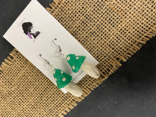 Green Thumb Mushroom Earrings