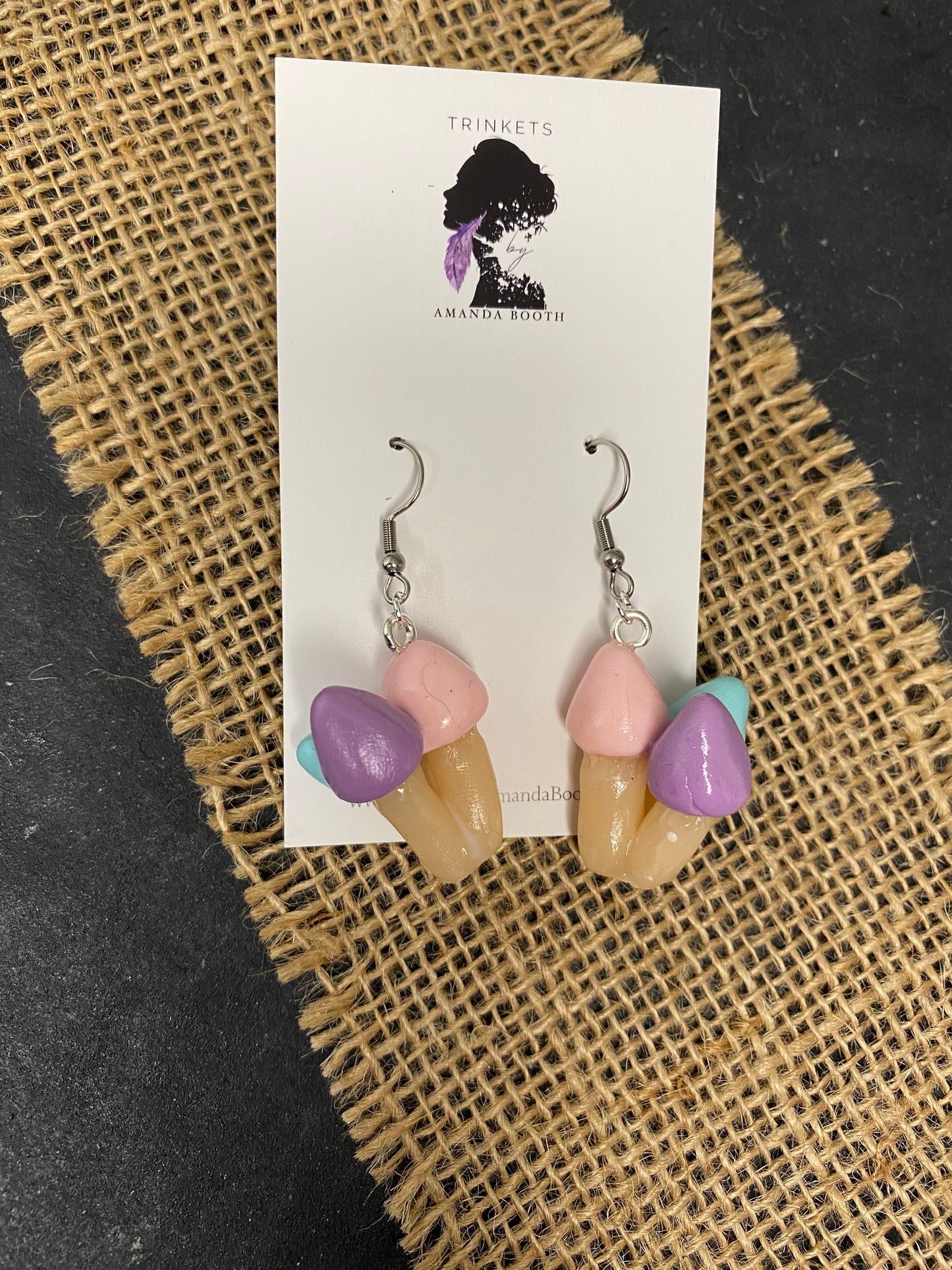 Pretty Pastel Mushroom Earrings